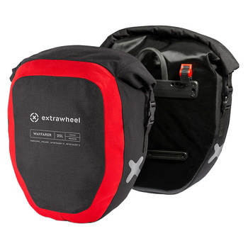 Extrawheel Sakwy Tylne Wayfarer Polyester Black/Red
