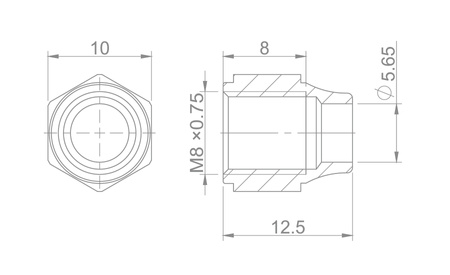 Nakrętka HBP-30 Brakco M8x0,75 - 1 szt.