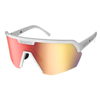 Okulary Scott Sport Shield White Matt Red Chrome