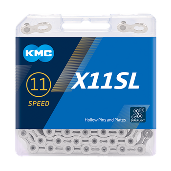 Łańcuch 11rz. KMC X11SL Silver 118og. Box