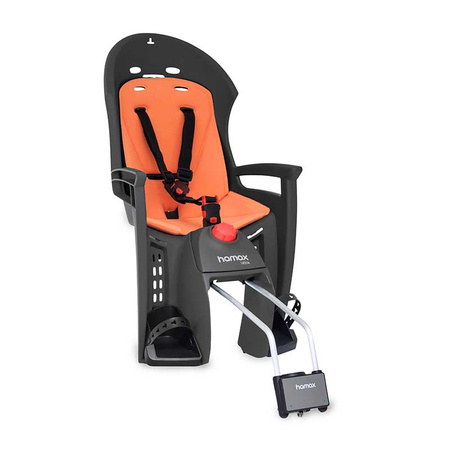 Fotelik Hamax SIESTA Ciemnoszary, Pomarańczowa wyściółka