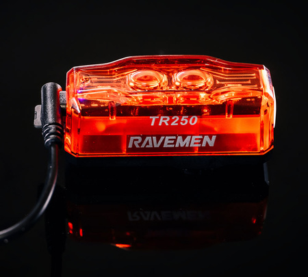 Lampa Tył Ravemen TR250 Crystal Pure Red