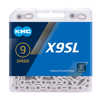 Łańcuch 9rz. KMC X9 SL Sil 114og. Box