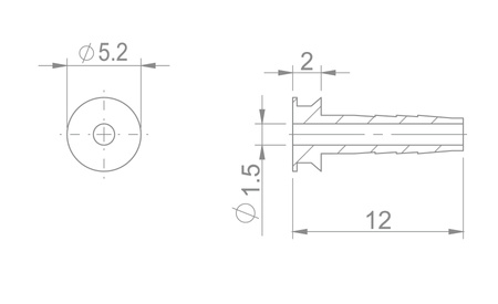 Wkład hydrauliczny HBP-67 Brakco Tektro 2,5mm  - 1 szt.