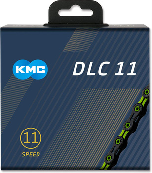 Łańcuch 11rz. KMC DLC 11 Bk/Green 118og. Box