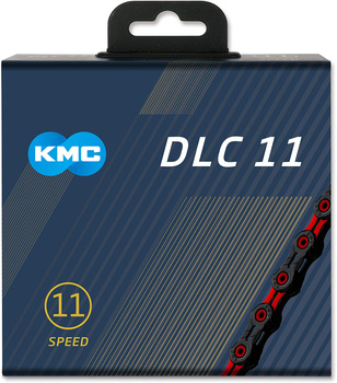 Łańcuch 11rz. KMC DLC 11 Bk/Red 118og. Box