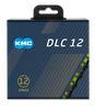 Łańcuch 12rz. KMC DLC 12 Black/Green 126og. Box