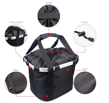 Kosz przód torba Clik KW-807-6 Czarny