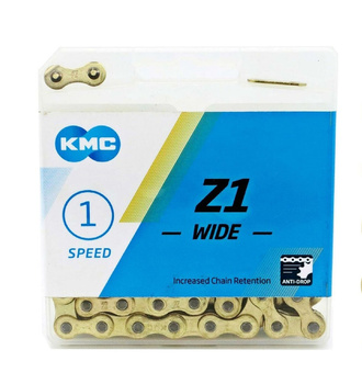 Łańcuch 1rz. KMC Z1 Szeroki Gold 112og. Box
