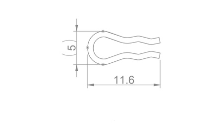 Zawleczka hydrauliczny HBP-56 Brakco M4/M5 (10 sztuk)