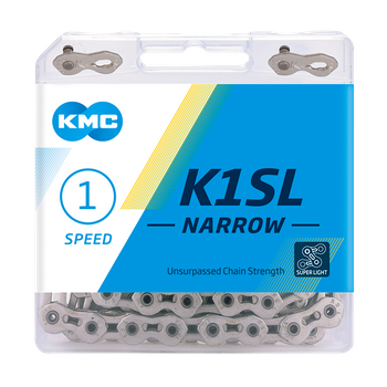 Łańcuch 1rz. KMC K1SL Wąski Sil 100og. Box