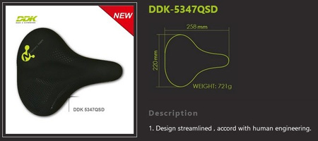 Siodło DDK 5347 Memory Foam Elastomery Lady