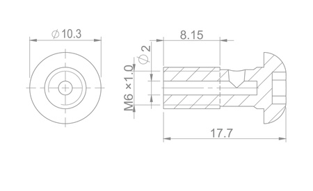 Nakrętka Hydr. HBP-31 Brakco M6x18mm - 1 szt.