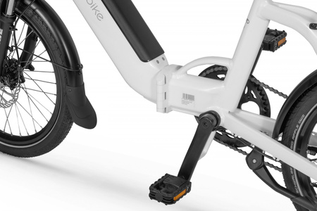 Rower elektryczny składany 20" Ecobike Rhino Arctic White
