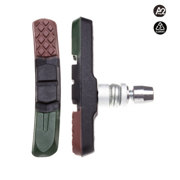 Klocki V-Brake Brakco M-960V Asymetryczne, Trójskładnikowe