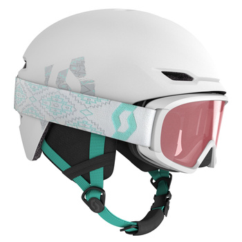 Kask Narciarski + Gogle Scott Keeper 2+ Jr Witty White mint