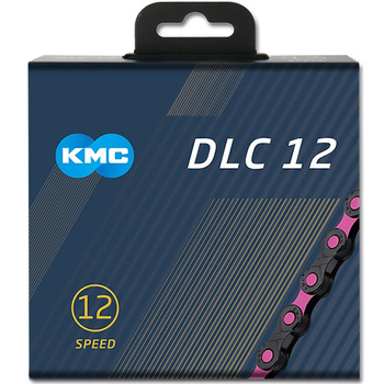 Łańcuch 12rz. KMC DLC12 Black Pink 126og. Box