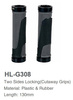 Chwyty kierownicy HL-G308-1 130 mm Skręcane