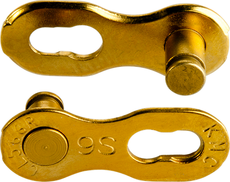 Złączka łańcucha KMC  9rz. Ti-N Gold  Blister 2szt