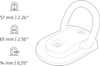 Zapięcie Abus Spare Parts Locks WBA75 Granit B/SB