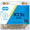 Łańcuch 1rz. KMC K1SL Szeroki Ti-N Gold 100og. Box