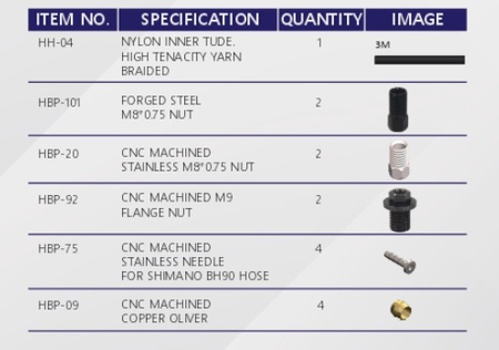 Przewody Hydrauliczne SH-001 Brakco SHIMANO St-St