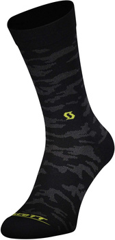 Skarpety Scott Trail Camo Crew black sulphur yellow