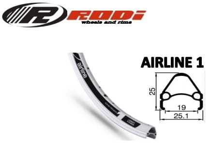 Obręcz 28" x 36H H-25 mm Airline 1 622x19C Silver
