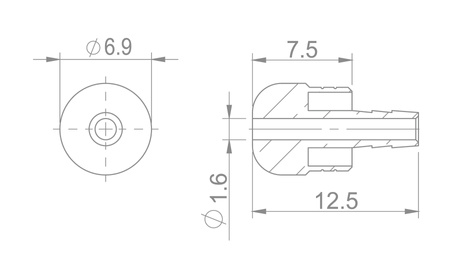 Oliwka+wkład HBP-08 Brakco Hayes 2,5mm  - 1 szt.