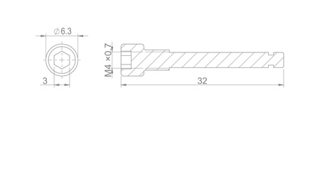 Śruba hydrauliczny HBP-53 Brakco M4x22mm Shimano (10 sztuk)