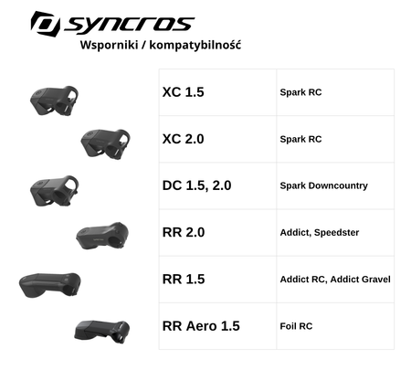 Wspornik kierownicy Syncros Stem XC 1.5 black 60mm