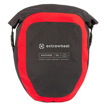 Extrawheel Sakwy Tylne Wayfarer Polyester Black/Red