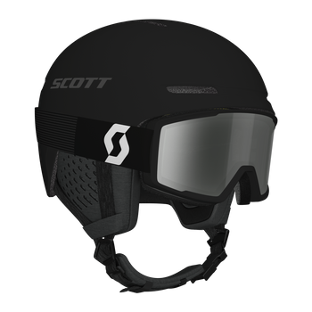 Zestaw Kask Scott Track+Goggle Factor Pro Black White