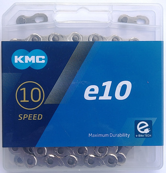 Łańcuch 10rz. KMC eBike E10 Silver 122og. Box