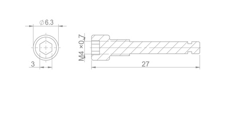 Śruba hydrauliczny HBP-52 Brakco M4x22mm Avid (10 sztuk)
