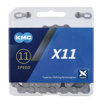 Łańcuch 11rz. KMC X11R Grey 118og. Box