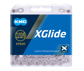 Łańcuch 9-11rz. KMC X-Glide Cues 118og. Grey Box