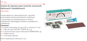 Zestaw łatek TT-13 TIP-TOP do Naprawy opon