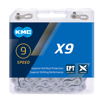 Łańcuch 9rz. KMC X9 EPT  114og. Box