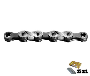 Łańcuch 9rz. KMC X9 Silver/Grey 116og. 25 sztuk Folia