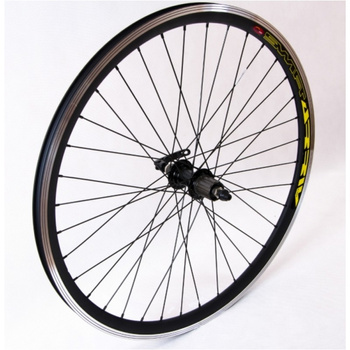 Koło Tył 28" piasta kaseta SH8/9 obręcz stożek Bk