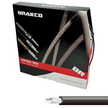 Pancerz przerzutki Brakco 4 mm Czarny (50 metrów)