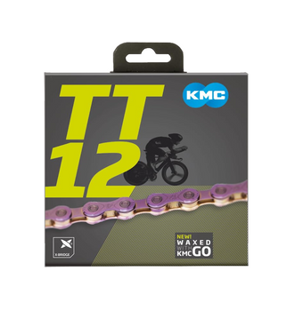Łańcuch 12rz. KMC TT12 Neo Chrome 126og. Box Waxed