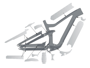 Osłona ramy Syncros kit RANSOM Carbon clear matt/O