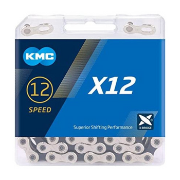 Łańcuch 12rz. KMC X12 Silver/Black 126og. Box