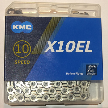 Łańcuch 10rz. KMC X10EL Silver 114og. Box