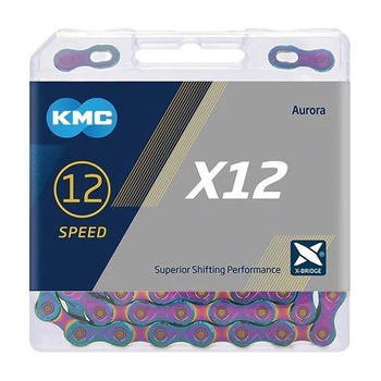 Łańcuch 12rz. KMC X12 Aurora Blue 126og. Box